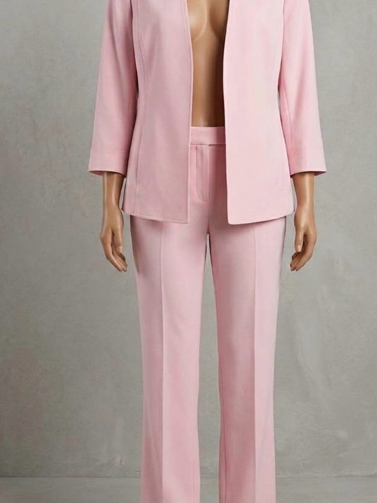 Kasper Pants - NEW!!! 3-piece Kasper Soft Pink Tailored Women's Suit